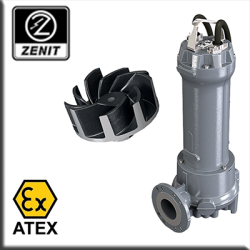 Zenit - Sommersa fognature con certificazione ATEX girante arretrata vortex