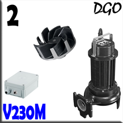 Zenit - Sommerse per fognature girante vortex serie DGO - monofase senza galleggiante con scatola di comando
