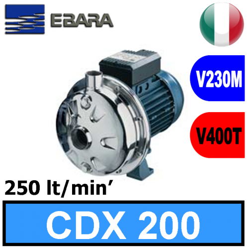 Pompa electrică monorotor inox Ebara CDX 200