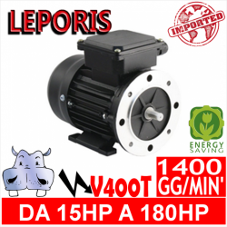 Leporis - Motoare electrice V400T 4 POLI 1400 GG.MIN Forma B3.B5 - Eficiență IE2
