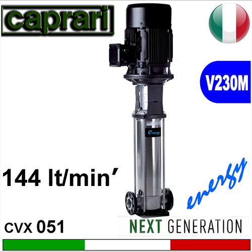 Caprari  - Pompa electrică multietajată verticală CVX051 Monofazată