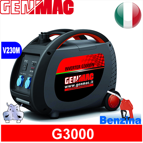 Generator Grup electrogen inverter pe benzină, GENMAC G3000 2,61KW 2610W