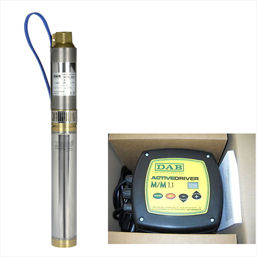 DAB - Submersibilă diametru 74mm MICRA.HS 304 completă cu inverter ACTIVE DRIVER 2