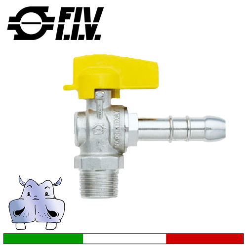 Robinet sferic mâner scurt bărbat 90° EASY Fiv pentru gaz 