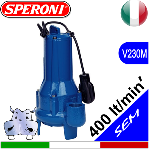 SPERONI Pompe electrice submersibile pentru canalizare SEM VS monofazată