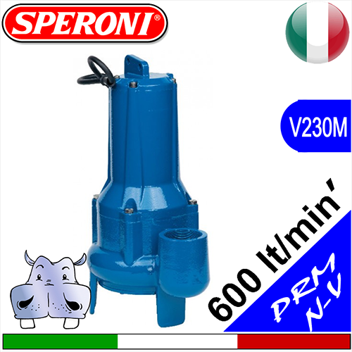 SPERONI Pompe electrice submersibile pentru canalizare PRM N-V monofazate