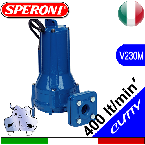SPERONI Pompe electrice submersibile cu tocător pentru canalizare CUTTY monofazate