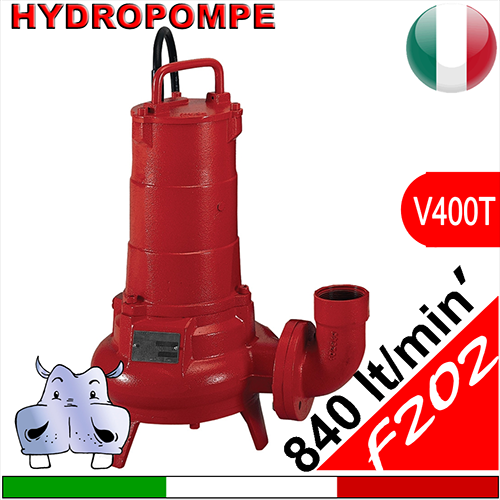 HYDROPOMPE F202 - Pompa submersibilă trifazată pentru canalizare și ape murdare