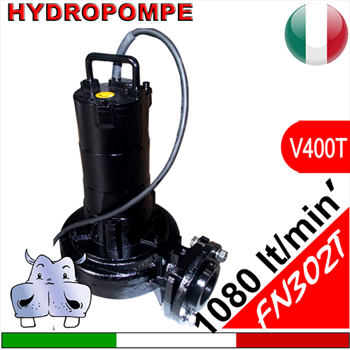 HYDROPOMPE F302 - Pompa submersibilă trifazată pentru canalizare și ape uzate