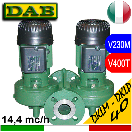 Pompa Circulator dublu gemelar Dab DKLM-DKLP DN40