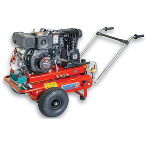 Moto compressore a scoppio Diesel TTD 2242-550 11+11LT avviamento elettrico a batteria 2
