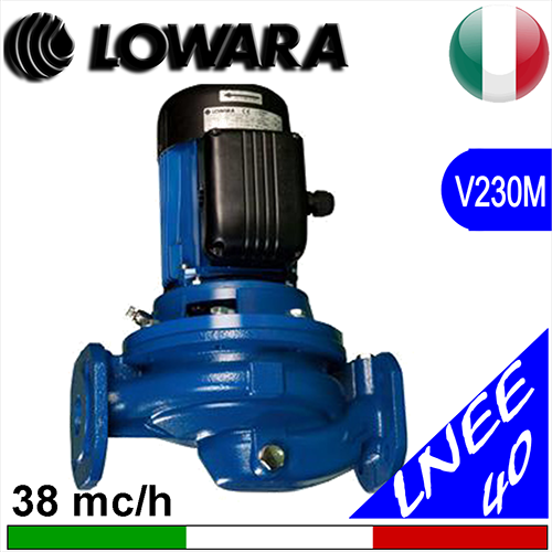 Pompa electrică circulator in-line Lowara FCEM flanșat DN40 - alimentație monofazată