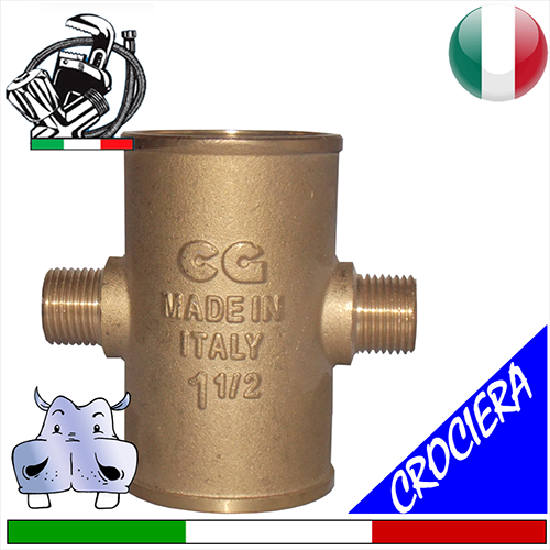 Crociera ottone colonnina per contatori acqua 2
