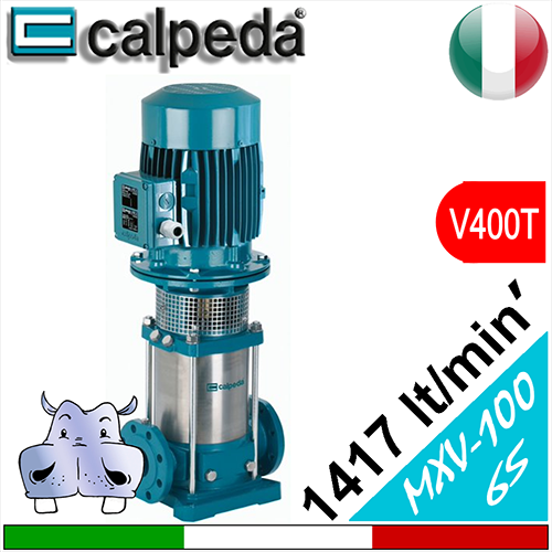 Calpeda Elettropompe multistadio verticali MXV 100-65 Alimentazione elettrica trifase 400Vac