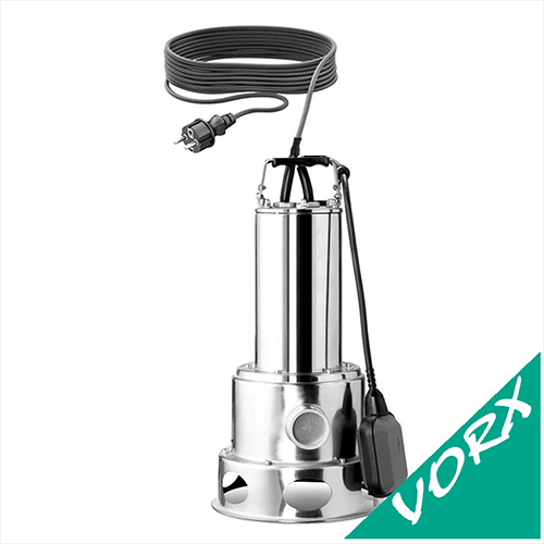 Pompa Sommersa per fognature VORX100 1HP Mandata 1 e mezzo acciaio - uscita laterale 2