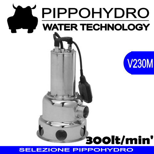 Pompa Sommersa per fognature VORX100 1HP Mandata 1 e mezzo acciaio - uscita laterale