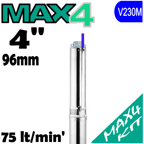 X-POWER - Pompe sommerse  MAX4 2XP complete di quadro avviatore 2