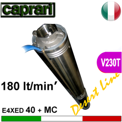 Caprari - Elettropompa sommersa completa E4XPD40+UNIMOTOR 230 Trifase - idonea per inverter MT
