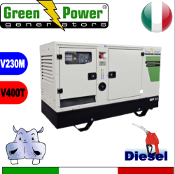 Generatore Gruppo Elettrogeno diesel GP66-N 60KVA Trifase - Silenziato  - avviamento elettrico