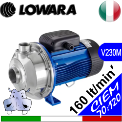 Lowara Elettropompa monogirante inox CIEM70:120 alimentazione monofase 230Vac