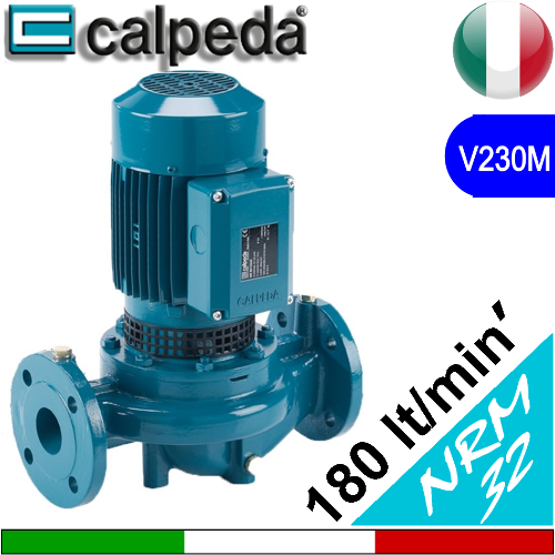 Elettropompa circolatore in-line Calpeda NRM32 flangiatura DN32 - Alimentazione elettrica V230 Monofase