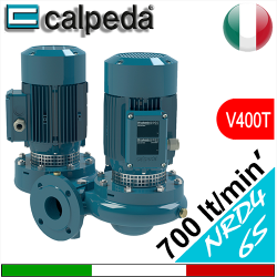 Elettropompa circolatore gemellare in-line Calpeda NRD 65 flangiatura DN65 4 poli modelli NRD4 65-125 NRD4 65-160 - Alimentazione elettrica V400 Trifase