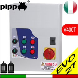 Quadro avviatore e protezione per due elettropompe sommerse acque reflue  in cassa metallica trifase V400 T SEWAGE EVO 2 MULTI PRO
