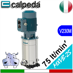 Calpeda Elettropompe multistadio verticali MXV-BM 25 Alimentazione elettrica monofase 230Vac