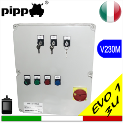 Quadro avviatore per elettropompa, DIRECT MOTOR V230M 3 utenze con ingresso per tre contatori enel - EVO 1 3U monofase