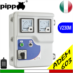 Quadro avviatore per elettropompa DIRECT MOTOR V230M ADM603 monofase completo di condensatore, commutatore a camme, amperometro e voltmetro