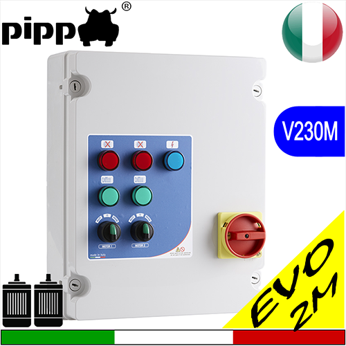 Quadro avviatore e protezione per due elettropompe monofase V230M EVO 2 MULTI