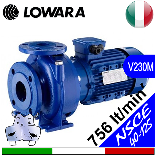 Lowara Elettropompa normalizzata in ghisa NSCE 40-125 Monofase