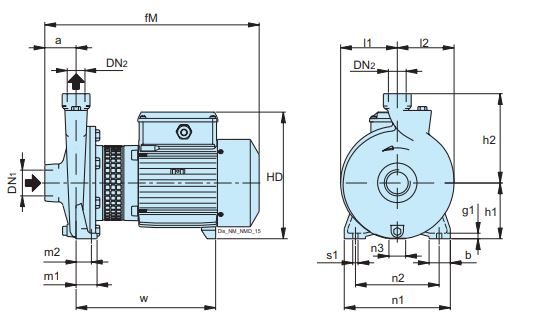 dimensioni_elettro_pompa_nm_nmm_calpeda water pumps