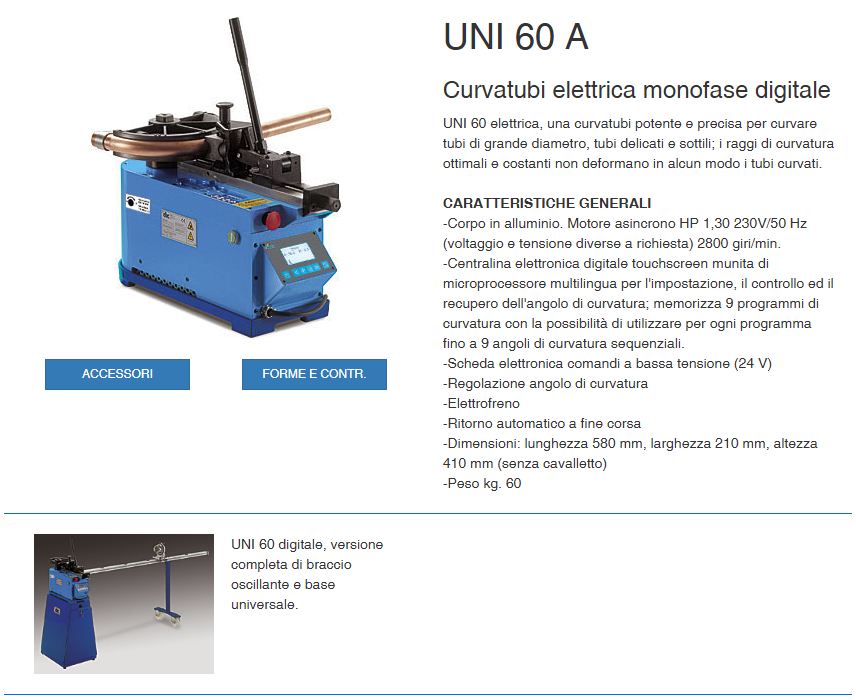 CBC pippohydro curvatubi attrezzatura idraulica uni 60 curvare tubi con display touchscreen