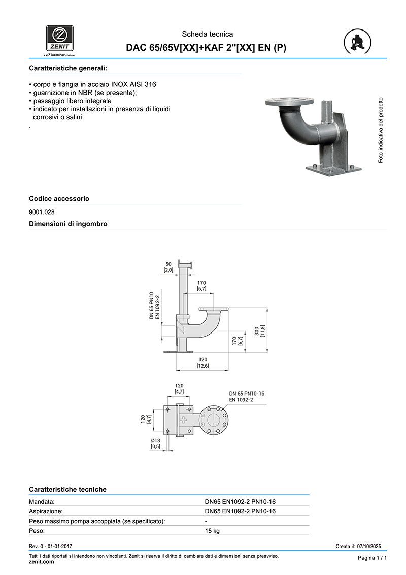 zenit accoppiamento rapido dac x