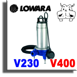 categoria pompe lowara 230 e 400 volts