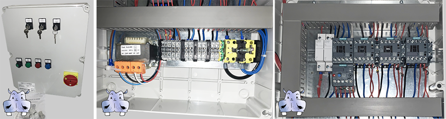 autoclave elettropompa con quadro gestione di una elettropompa e due tre quatto contatori elettrici enel