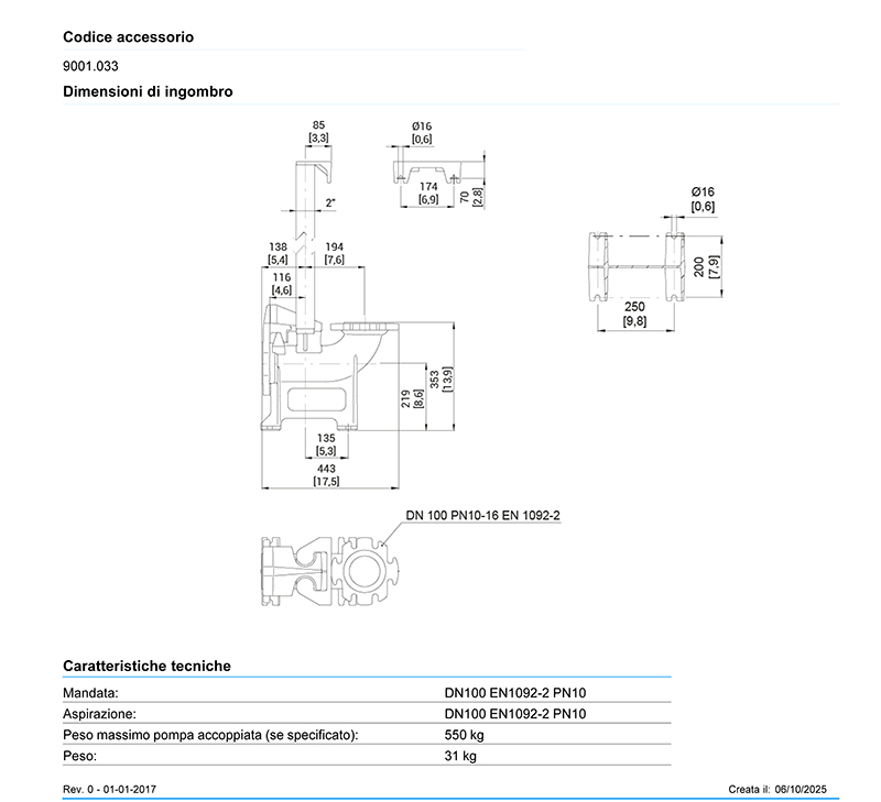 zenit dispositivo di accoppiamento rapido dn100